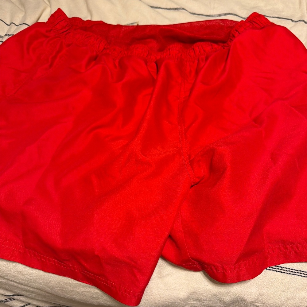 Red swim trunks